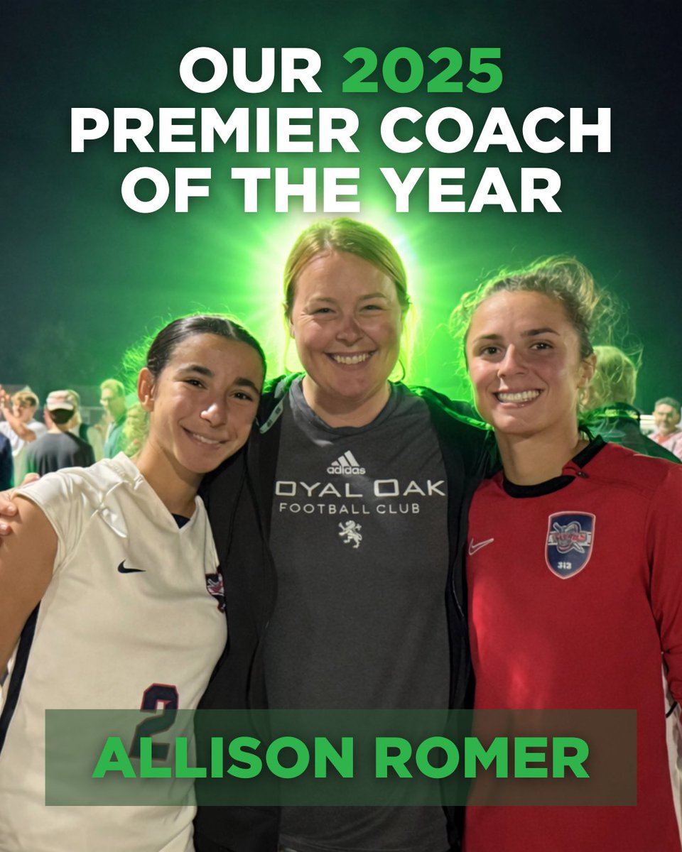 ROFC Coach of the Year: Allison Romer 🏆

16 years of building community, mentoring players beyond the field, and showing up for ROFC families in every way. Thank you for everything you do, Coach.