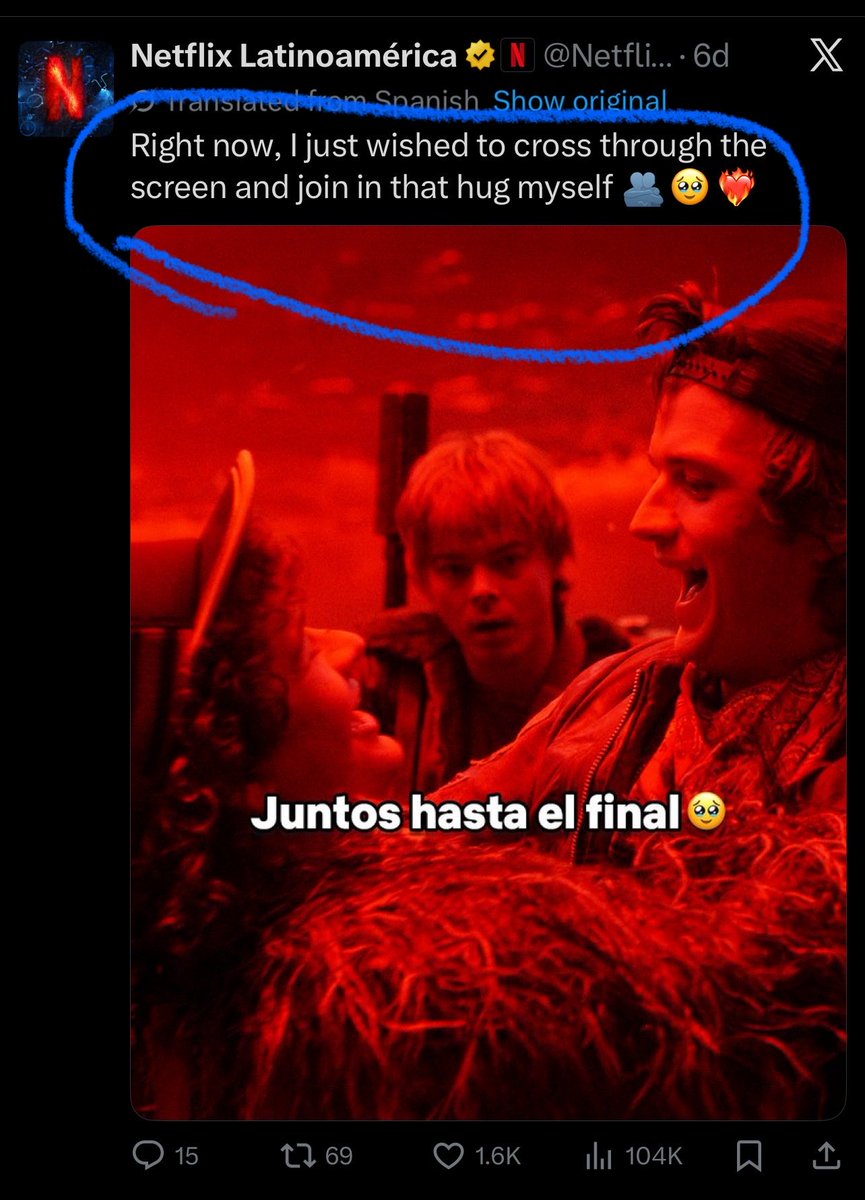 Genschpress's tweet image. What is Netflix hinting at in other countries?

Italy: “the real world”
Latin America: “cross through the screen”
Japan: “reclaiming the time to immerse myself in the story”
Japan: Retweets “Will the battle with Vecna finally come to a conclusion?”
🧵
#MikeWakeUp #conformitygate