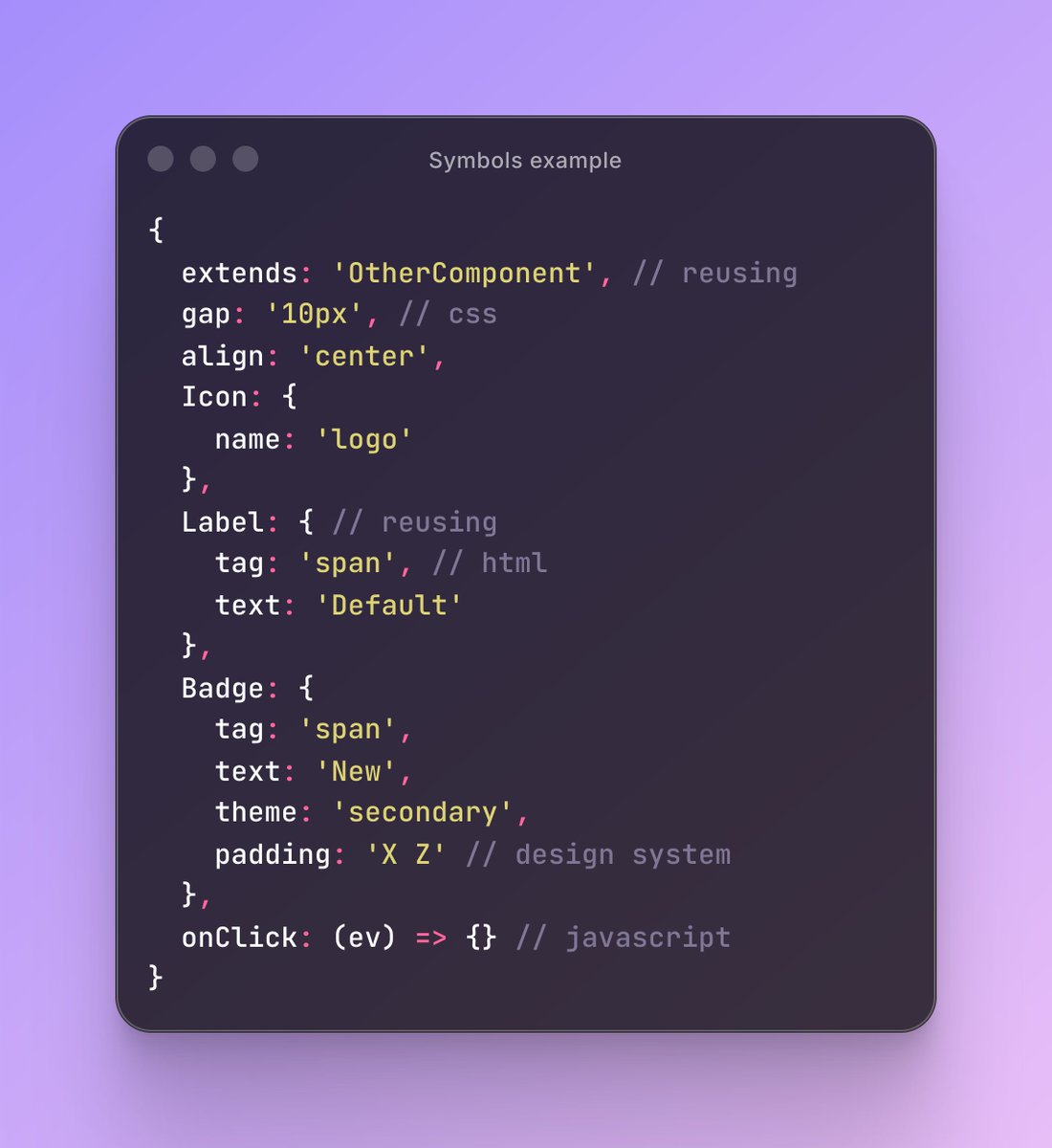symbols_app's tweet photo. Introducing Symbols — an interface framework where HTML, CSS, state, events, DOM, and design systems are composed in one, simple, intuitive JSON-like syntax.
🧵👇 https://t.co/7WvlpLr172