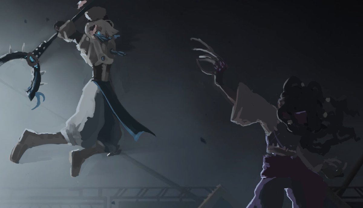 teary_blues's tweet image. Here’s a lazy ass redraw of that one scene
#janka