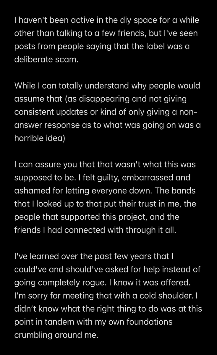 iwasonceaclown's tweet photo. a message from the former owner of Sleepy Clown Records. thank you for reading. https://t.co/7IkE1kzZ2I