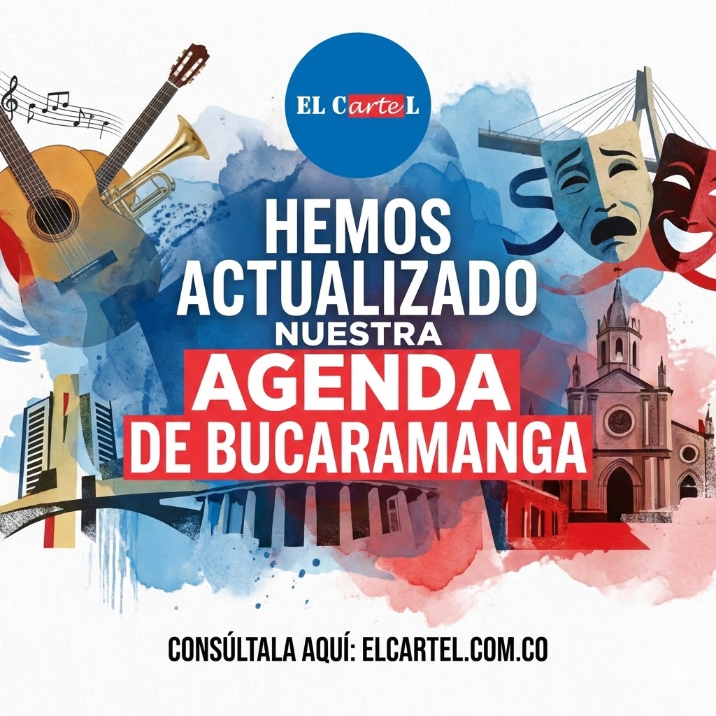 ¡Agenda Actualizada! 🚨 Bucaramanga tiene plan y tú tienes la guía.

Todo lo que está pasando en la ciudad bonita lo encuentras en: 🌐 elcartel.com.co

 ¡arma tus planes! 🤘

#Bucaramanga #AgendaElCartel #PlanesCulturales
