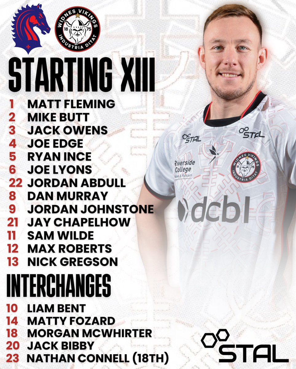 🔒 Your Vikings lineup is locked in for today's Round One clash with <a href="/LondonBroncosRL/">London Broncos</a>!

#InOurDNA