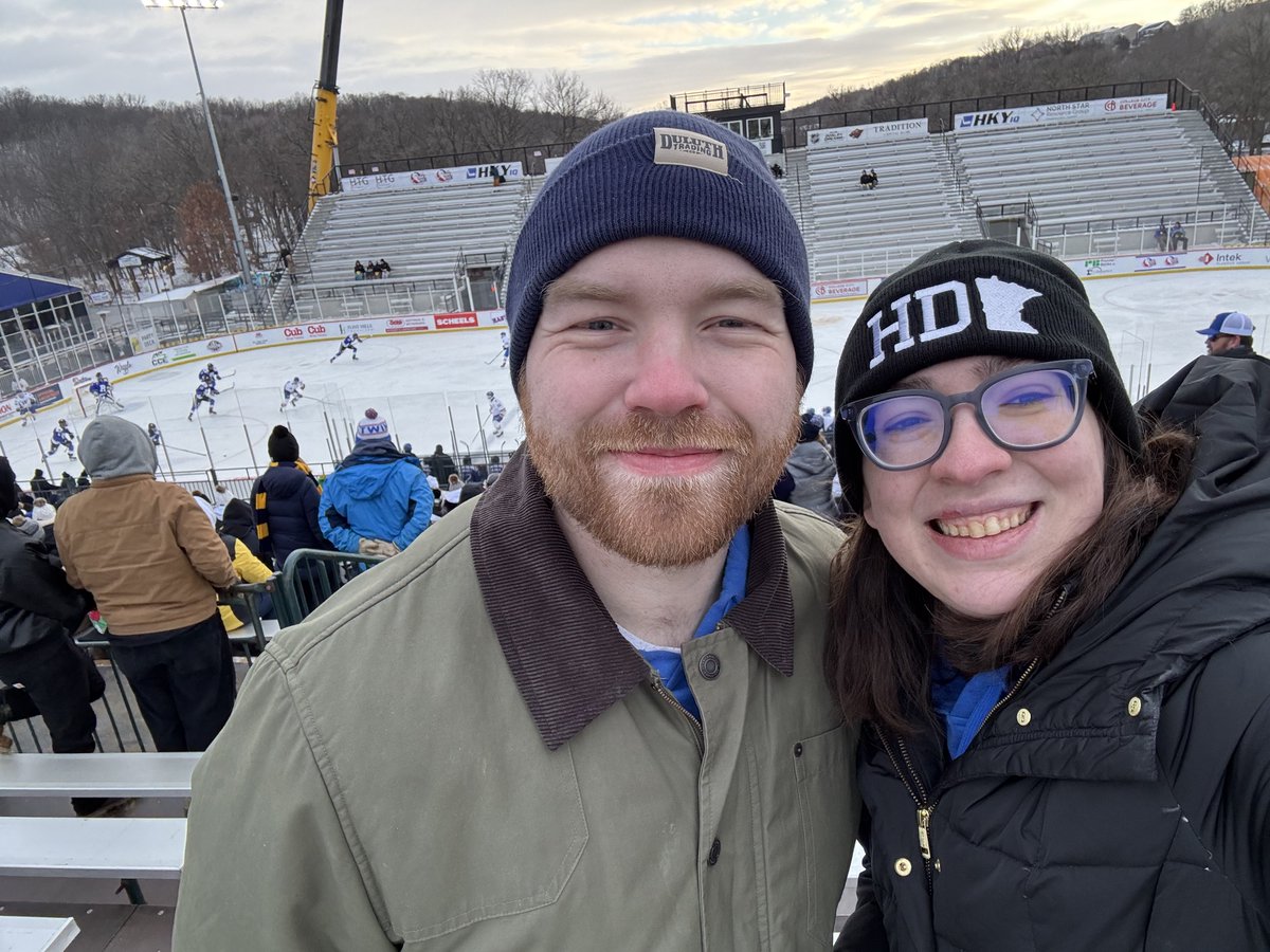 Beck4MN's tweet image. Mya and I had such a great time at Hockey Day Minnesota in Hastings! We watched the Wayzata v. Rogers game.

Huge thanks to @HudellaDTBL, United Heroes League, and all of the volunteers helping out this week. 

#hdmn2026