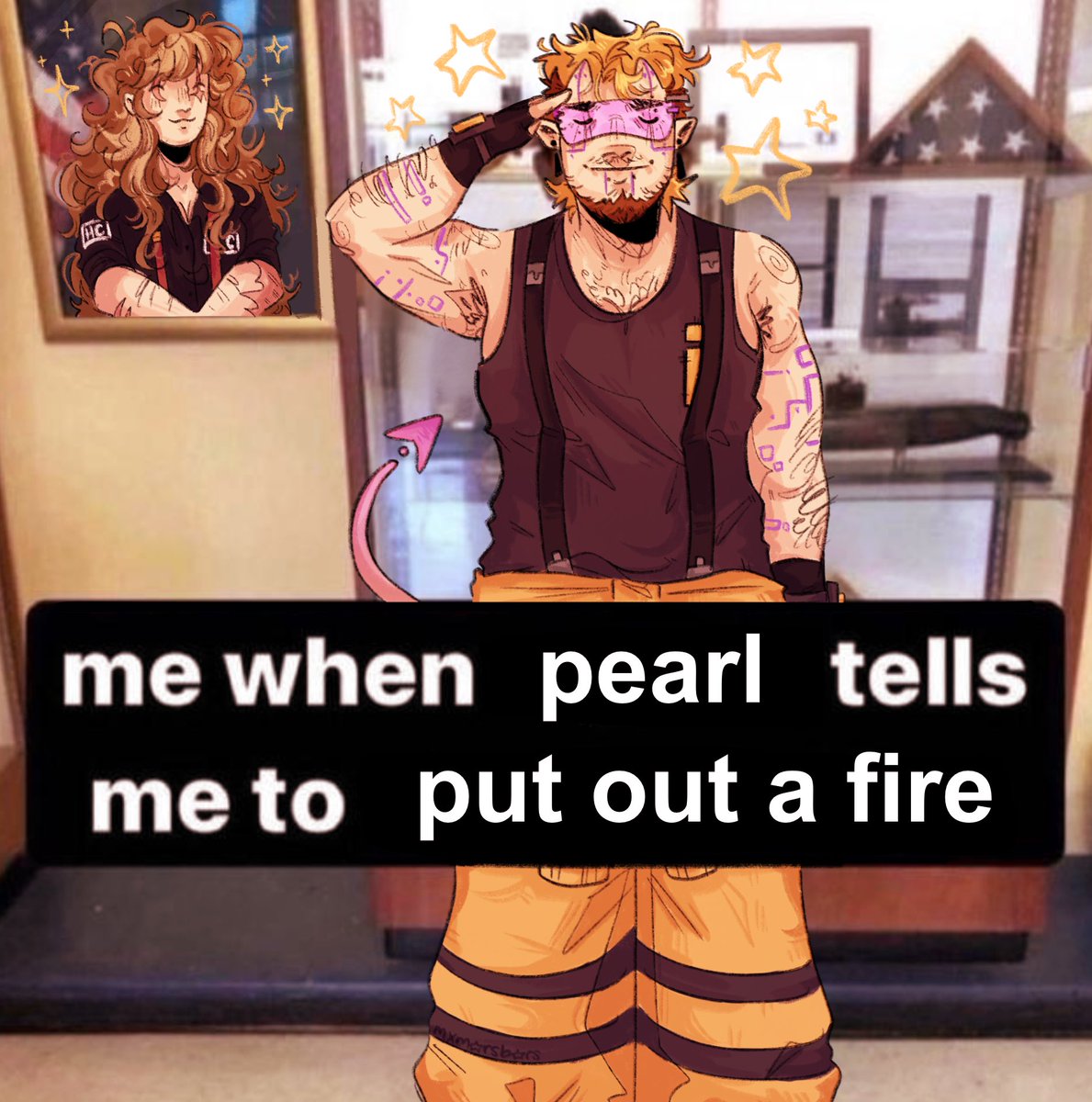 mxmarsbars's tweet image. firefighter deputy of the year, everybody!!!

#impulsesvfanart #pearlescentmoonfanart