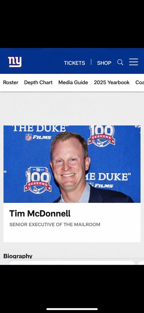 alexorlich's tweet photo. They have already updated Tim McDonnell’s profile after the John harbaugh signing https://t.co/oVZwQ6U0bw