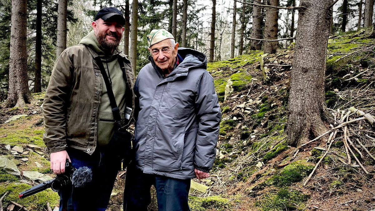 history_under's tweet image. A few days ago, I mentioned the passing of Jake Ruser, who was a WWII veteran of the 4th Infantry Division. Of all of the experiences that I’ve had through the YouTube channel, visiting the Hurtgen Forest with Jake ranks as one of my favorites. 

After we finished filming him…