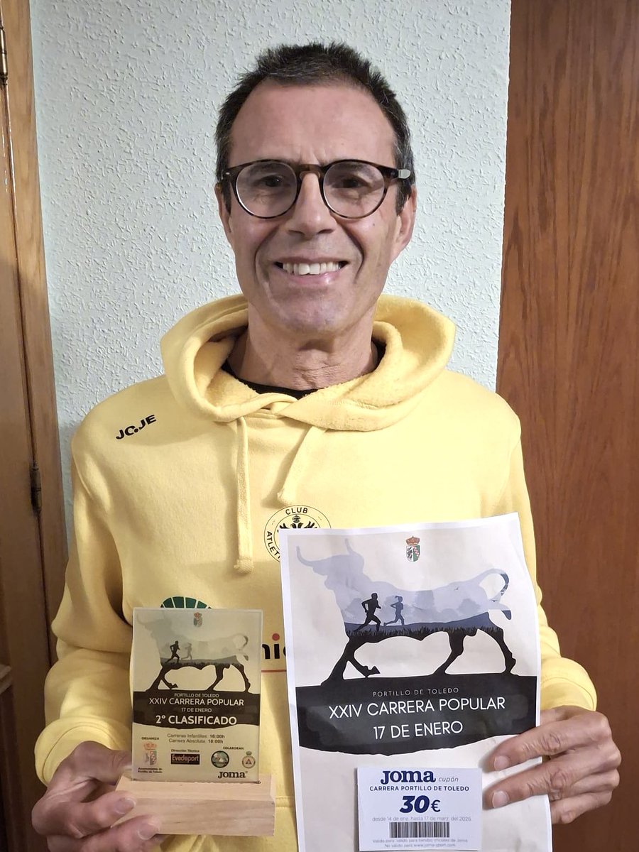 El mocejonero del <a href="/AtletismoToledo/">ClubAtletismoToledo</a> Gustavo Gómez se clasificó este sábado 15º absoluto y 2º veterano C en la XXIV Carrera Popular Portillo de Toledo - II Nocturna. 💛