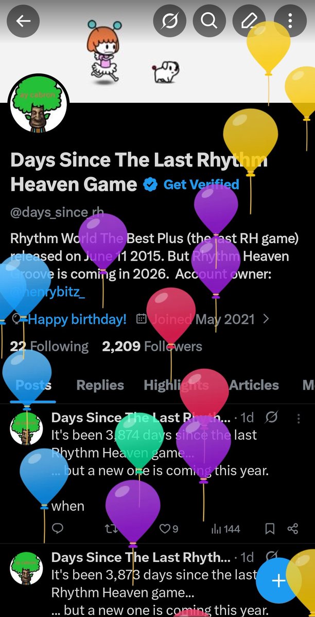 Days Since The Last Rhythm Heaven Game tweet media