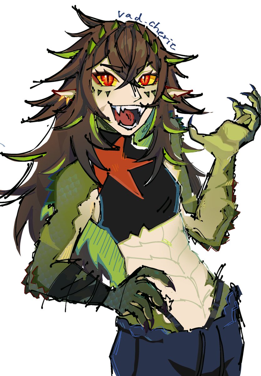 #KaiCrocArt one of. The coolest models. Evah #KairyuCrocodile THE PIERCINGS IMAGINE TATTED CROC