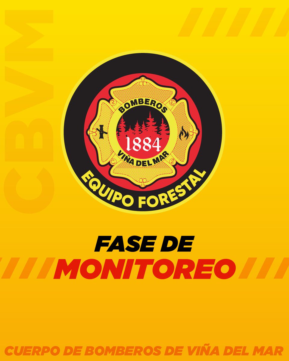 Por Incendios Forestales en la Región de Nuble el Equipo Forestal de <a href="/bomberosvina/">Bomberos ViñadelMar</a> entra a fase de MONITOREO.