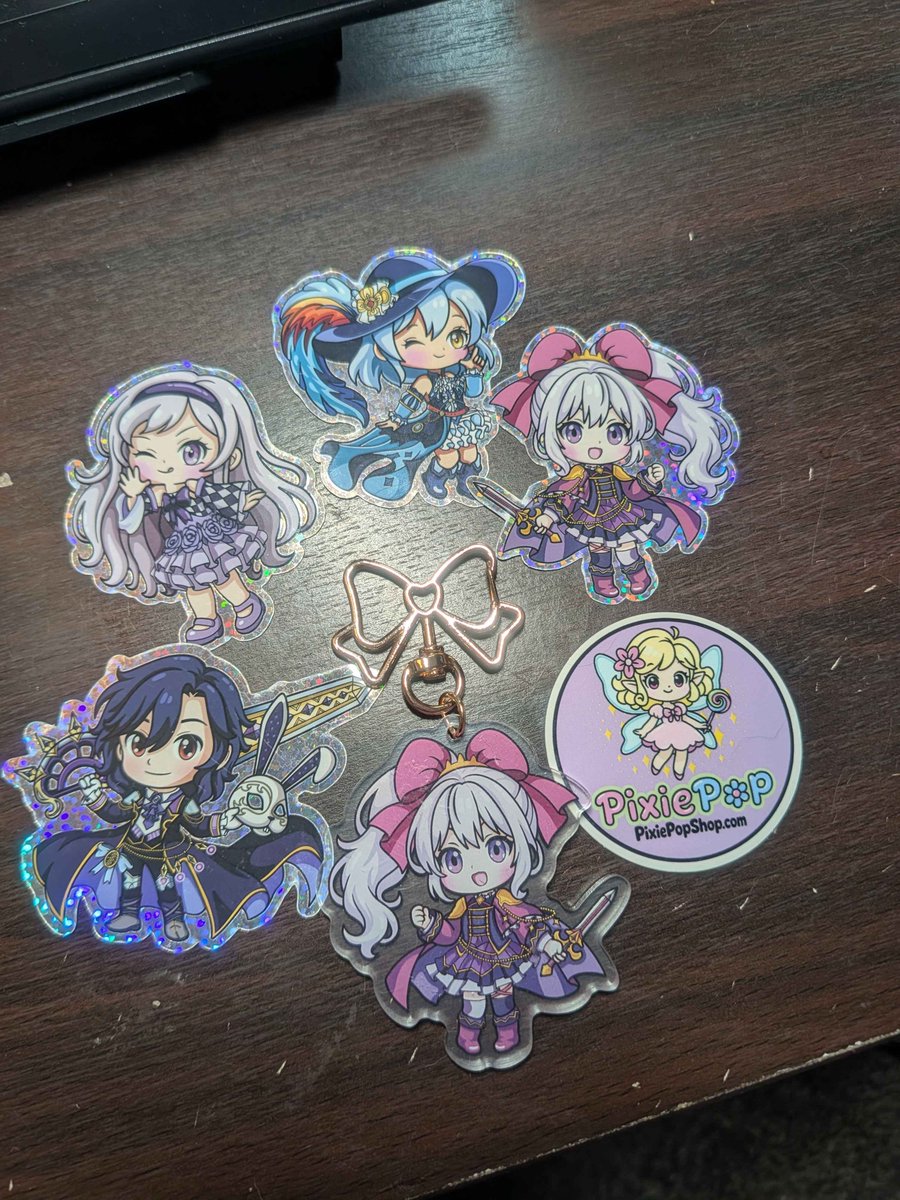 Got my <a href="/PixiePopX/">PixiePop</a> stickers and the Merlin charm. I love them so much they are so cute!! 💜💜💜