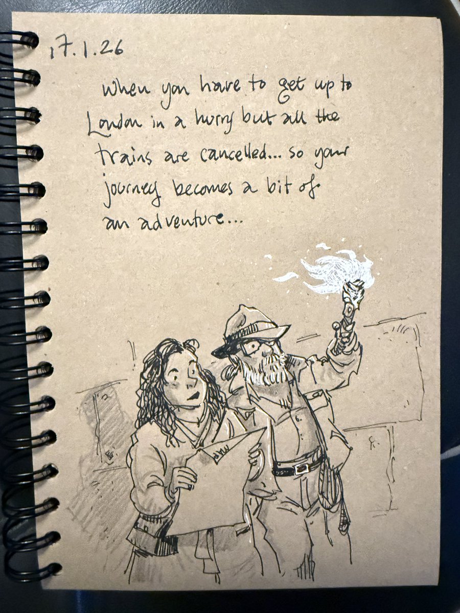 GaryScribbler's tweet image. It was actually a theatre trip - we literally sat down in our seats as the opening bars played!! (Just For One Day - very enjoyable) #doodleaday