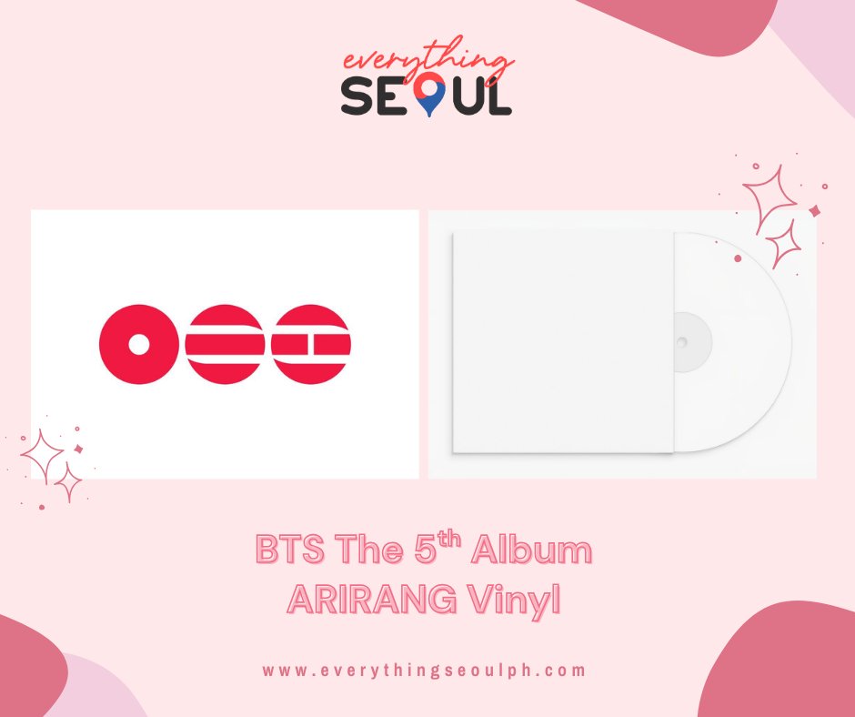 evrythingSeoul's tweet photo. #EverythingSeoulPHGOTingi

#BTS The 5th Album 'ARIRANG' Vinyl
✨Standard Ver. - ₱1,950 each (can choose member)

🔻Payment Terms:
❗️50% down payment on or before February 1
❗️Remaining balance once onhand

🔻To order: https://t.co/lVWdbr5eEw https://t.co/tuOgC8dQyA