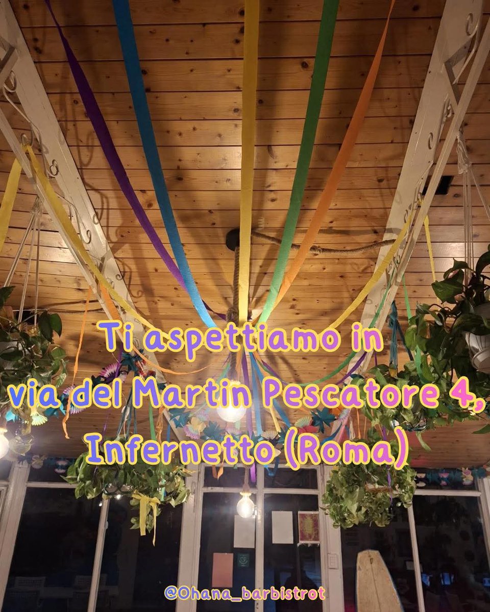 🎊📣OHANA SI TRAVESTE PER CARNEVALE📣🎊  

🪅Ohana si prepara al Carnevale con nuovi fantastici addobbi 

🎭Il bar bistrot culla della legalità si riempie di gioiose stelle filanti e festoni colorati

📍🔖Siamo in via del Martin Pescatore 4, Infernetto (Roma) 

#CarnevaleOhana