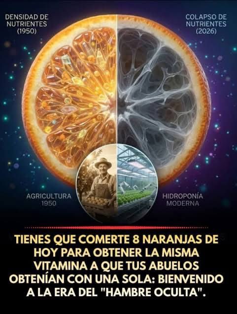 musicandsoularg's tweet image. ESTAMOS LLENOS, PERO MURIENDO DE HAMBRE.

(Aunque hoy tuve un almuerzo 100% orgánico)

Miras tu plato. 

Ves verduras, frutas, carne. 

Piensas: "Estoy comiendo sano". 

La triste realidad de 2026 es que estás comiendo fantasmas nutricionales. 

Un estudio masivo que comparó…