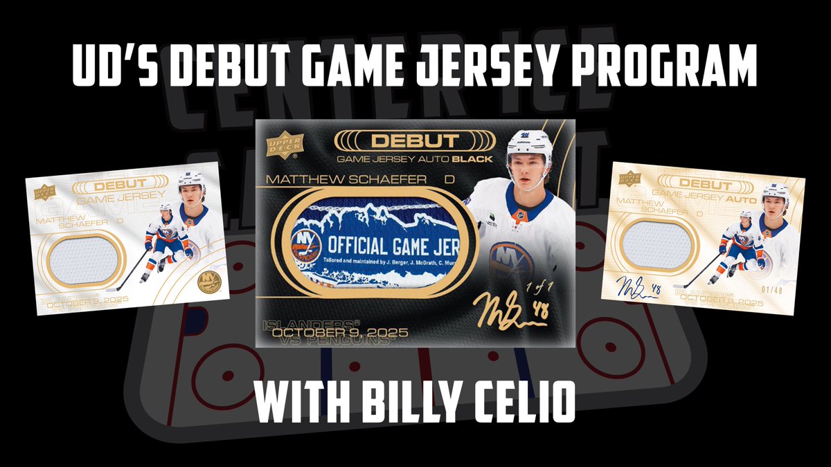 CenterIceCC's tweet image. Ep. 125 is available! TONS of good info, including breaking news about a new product called Tableau!

Billy Celio joins to share about UD’s new Debut Game Jersey program.

— Analyzing Upper Deck’s Debut Game Jersey program
— Bonus product news
— 2024-25 UD Ice box break
— Mail