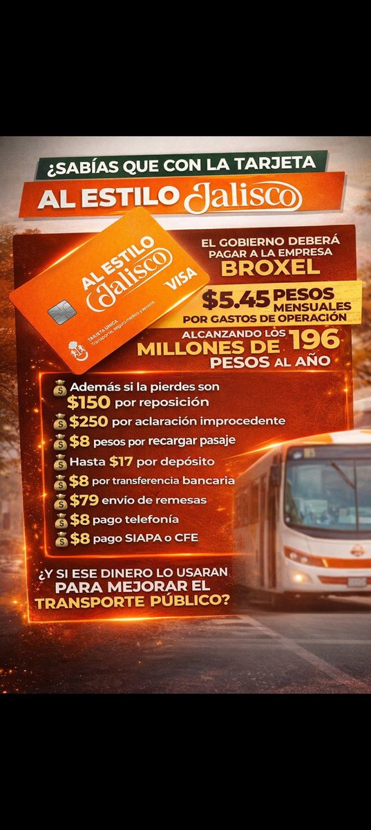 Inundemos las publicaciones de los naranjas con esta imagen.

Que su propaganda pagada con dinero del pueblo sirva para exhibir el rechazo popular que tienen en Jalisco.

Ni un peso más al abuso de Movimiento Ciudadano.

#NoAlTarifazoNaranja
#RevocaciónDeMandato