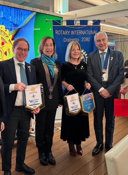 Il Governatore Adriana Muscas ha fatto visita ufficiale al Rotary Club Roma Acquasanta, presieduto da Massimo Matteoli.
#RotaryRomaAcquasanta #Distretto2080 #AdrianaMuscas #MassimoMatteoli #ServiceAboveSelf #RotaryInternational #UnitixFaredelBene #AnnodelNoi