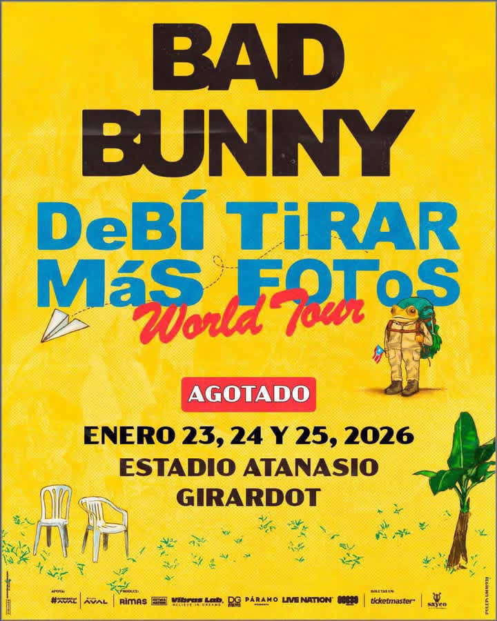 Hola X! Tengo disponibles para el concierto de Bad Bunny en Medellín:

📍 2 oriental baja familiar para el 23 en $680
📍4 oriental alta para el 24 en $650
📍2 oriental alta para el 25 en $650