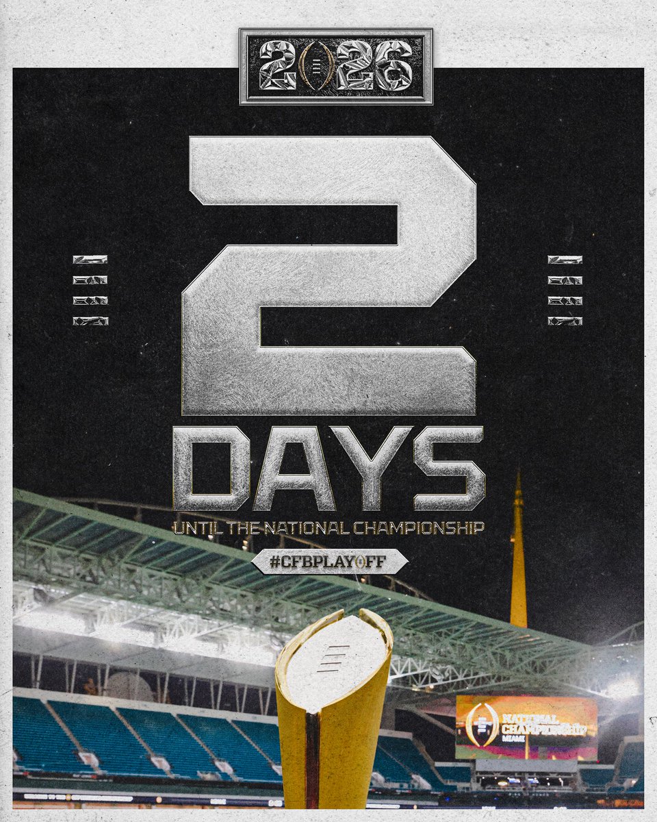✌️ MORE DAYS. 🏆

Who is taking home the CFP National Championship? 

#CFBPlayoff #NationalChampionship