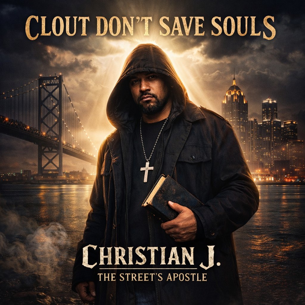 ChristianJGSE's tweet photo. OUT NOW 🚨

My new album “Clout Don’t Save Souls” just dropped.

This isn’t about charts—it’s about souls.
This isn’t about clout—it’s about Christ.
I’m just doing what I was sent to do.

STREAM HERE: https://t.co/F0cX1S0Kev
#SoulsOverStreams #CHH #Detroit https://t.co/62HIbgwKk0