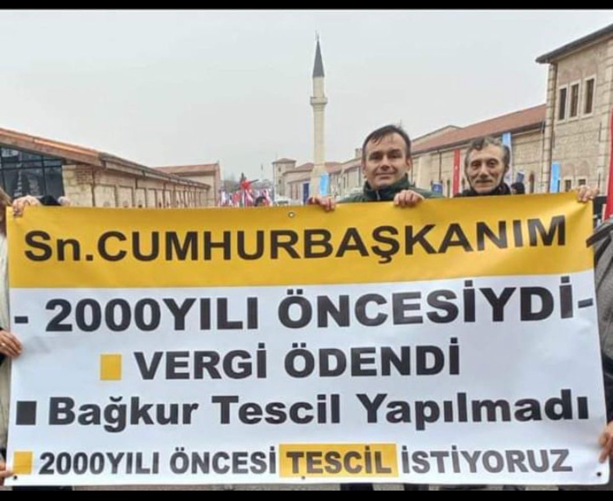 <a href="/SibelSuicmez/">Av. Sibel Suiçmez</a> <a href="/Mustafaemrpala/">Mustafa Pala</a> <a href="/isikhanvedat/">Prof. Dr. Vedat Işıkhan</a> <a href="/ulketv/">ÜLKE TV</a> Vergi kaydıyla tescil başlasın otomatik! Mağduriyet bitsin. #BağkurTescilMağdurları

<a href="/Akparti/">AK Parti</a> <a href="/RTErdogan/">Recep Tayyip Erdoğan</a> <a href="/dbdevletbahceli/">Devlet Bahçeli</a> <a href="/MHP_Bilgi/">MHP</a> 
<a href="/herkesicinCHP/">CHP 🇹🇷</a>