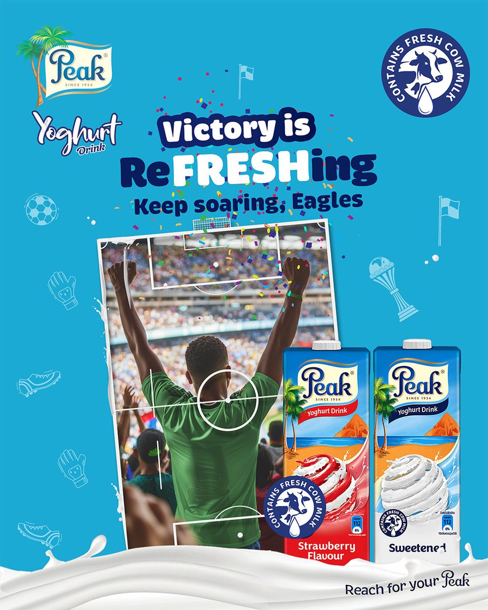 Victory is reFRESHing!

The Super Eagles showed up and soared, and we’re celebrating every moment because this win hits differently.

Draw at full-time 🤝 4–2 on penalties ✨

Who else held their breath during penalties? 👀

#PeakYoghurt #RefreshRealPassion