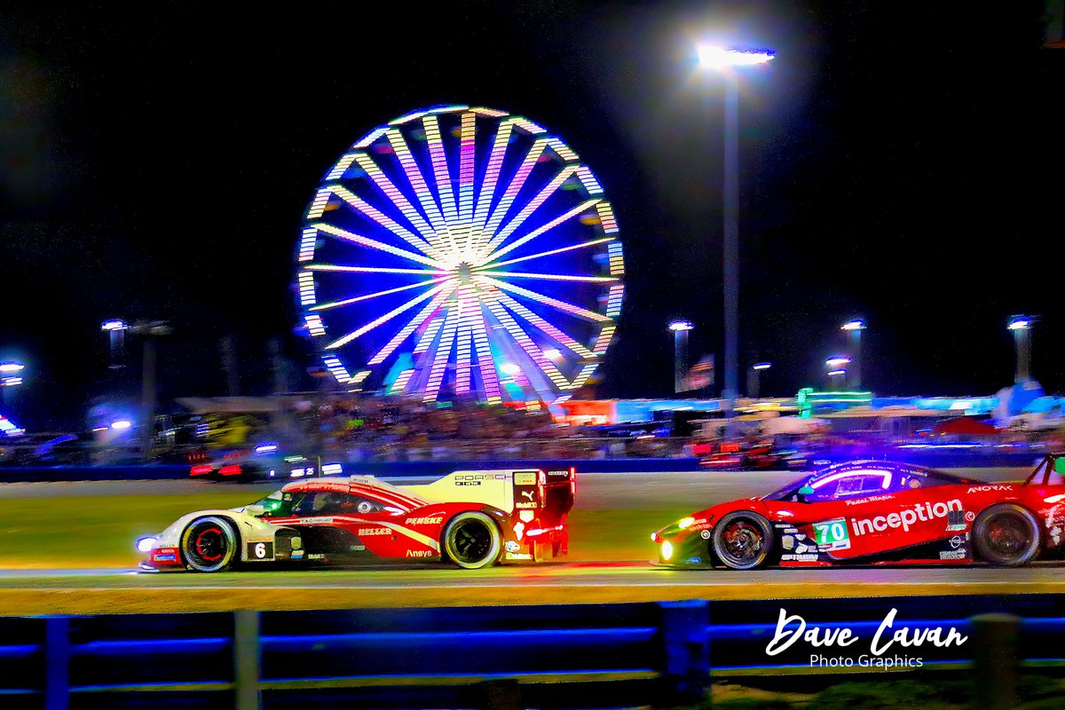 #motorsportsphotography #rolex24hrs The trifecta of endurance racing photography - background blurred, ferris wheel blurred, glowing brakes - all in one shot. I could have got that ferris wheel more blurred but decided going for all three was what I needed in this shot.