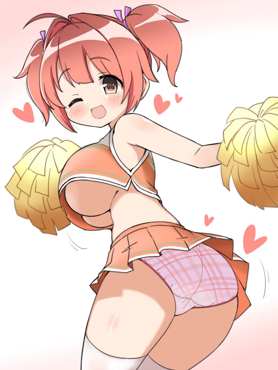 好きな要素めっちゃ詰め込んだ、ロリぱんつ丸見えロリ巨乳チアガールちゃんです 