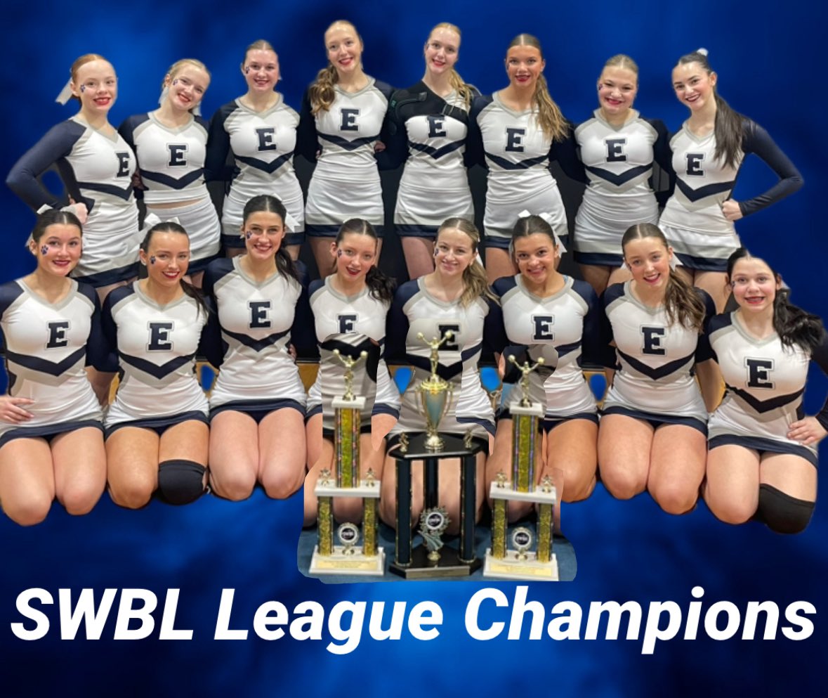 EHSCougarsCheer's tweet photo. SWBL League Champions 2026! https://t.co/zi5WnSBZAa