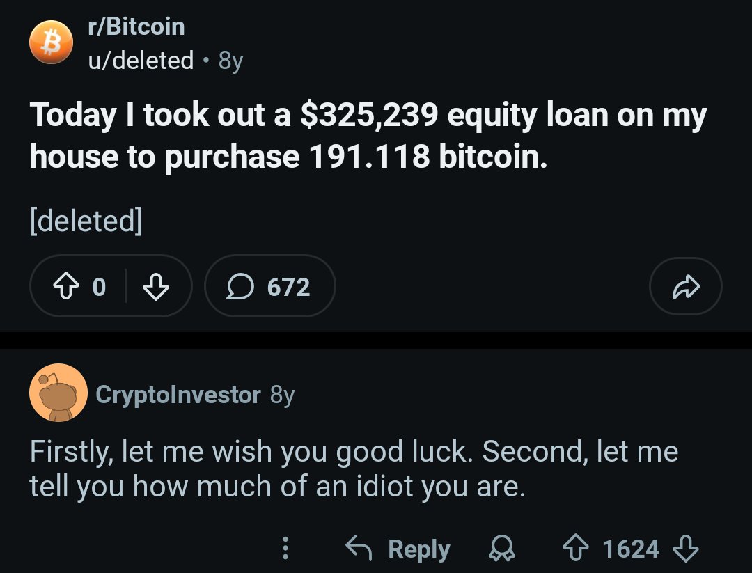 Moral of the story: 
everyone called him an idiot,but asymmetric bets cut both ways size your risk so you can survive being early or wrong🥱