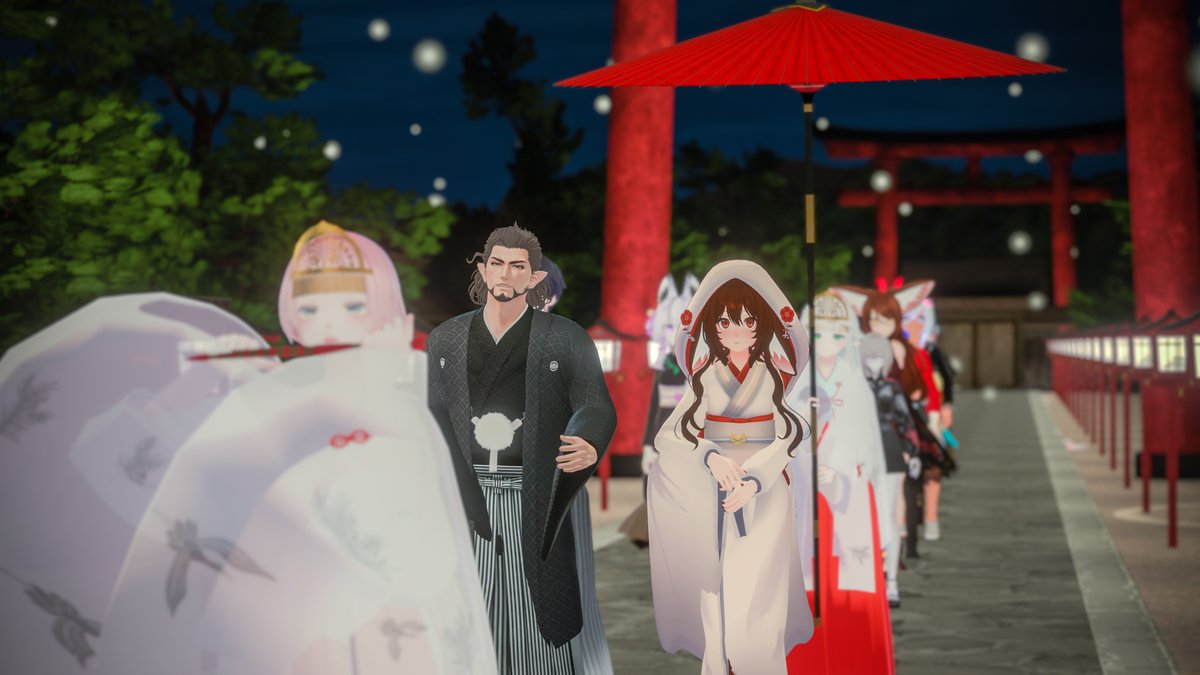 Sheena_baobab's tweet image. VRChat12歳！おめでとう🎉
思い出をシェアしてね、と書いてあったので、思い出してたんだけど、いろいろあって選べない！どれもこれもVRCなしではありえないので・・・
でも選ぶなら・・・
①おそろい写真がめっちゃ楽しかった！
②生誕祭！楽しかったなー🐰🌳🐟🐟
③VR Japan Tours和婚体験ツアー…