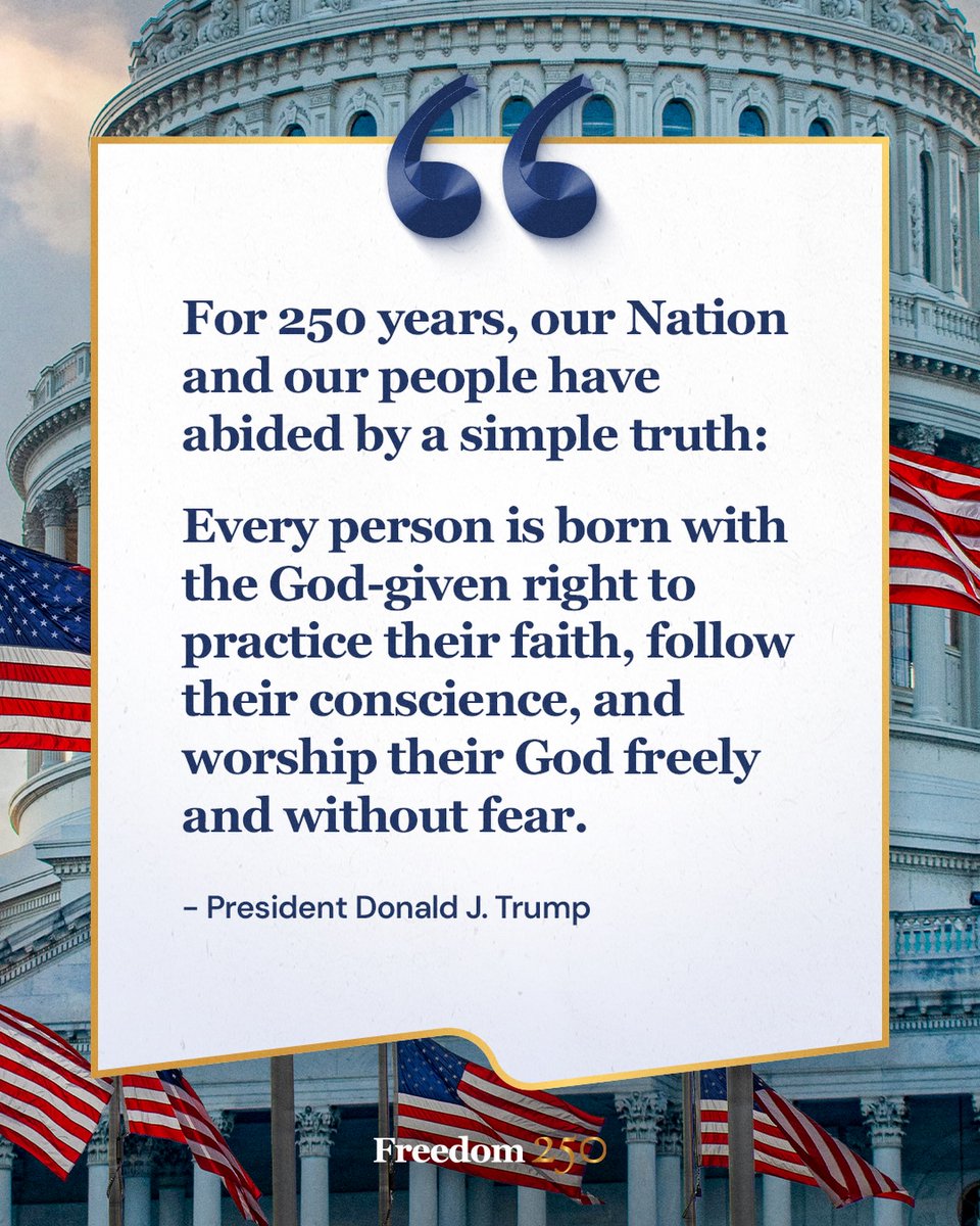 Religious Freedom Day reminds us that the right to believe, worship, and live out our faith without fear or coercion is a cornerstone of our great nation.

As we honor this enduring principle, we reaffirm that religious freedom strengthens communities, protects human dignity, and