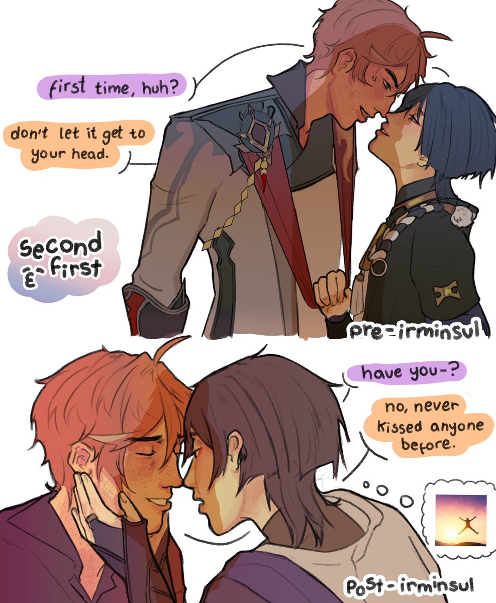 mimitwos's tweet image. inversion of first kissie #chiscara