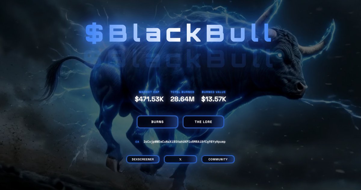 asdfghdev_'s tweet image. Total burned, burned value, and burn history have been added to the website.

 blackbull.fun