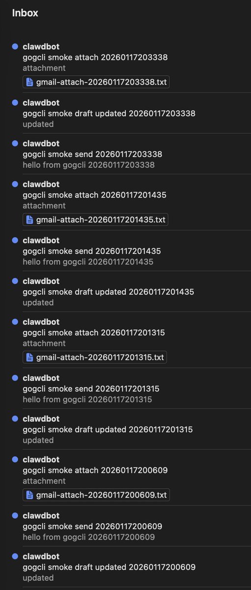 Inbox smoke emails
