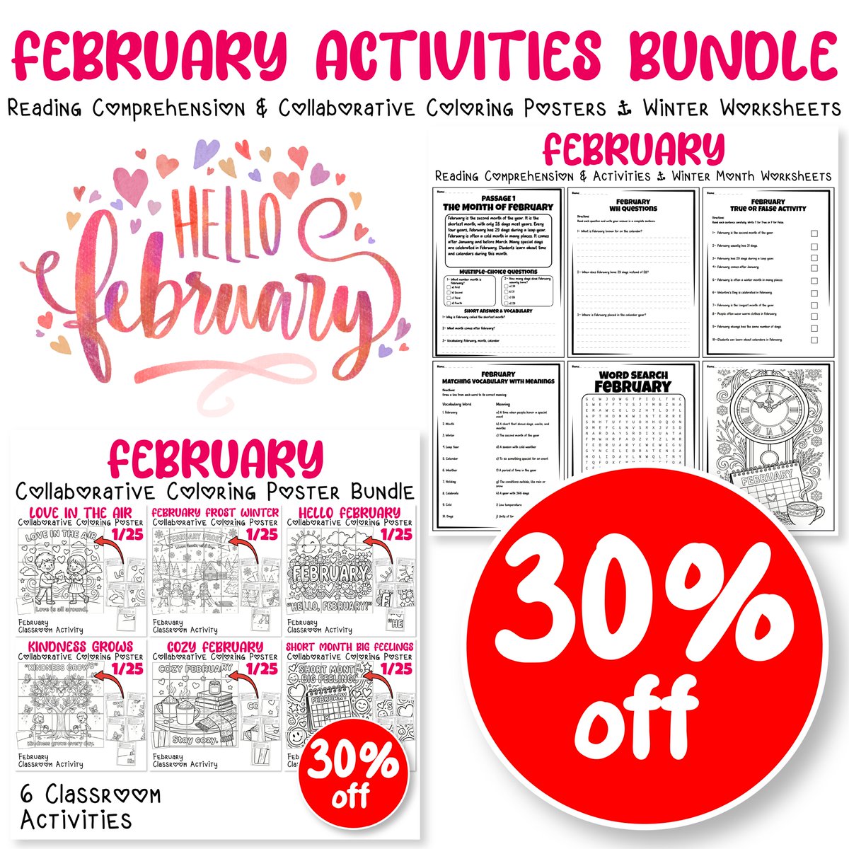 ️📘 Make February learning fun! This February Activities Bundle includes ...