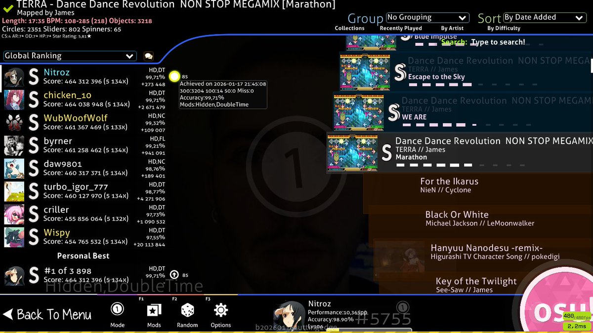 Acc tie lol, road to SS