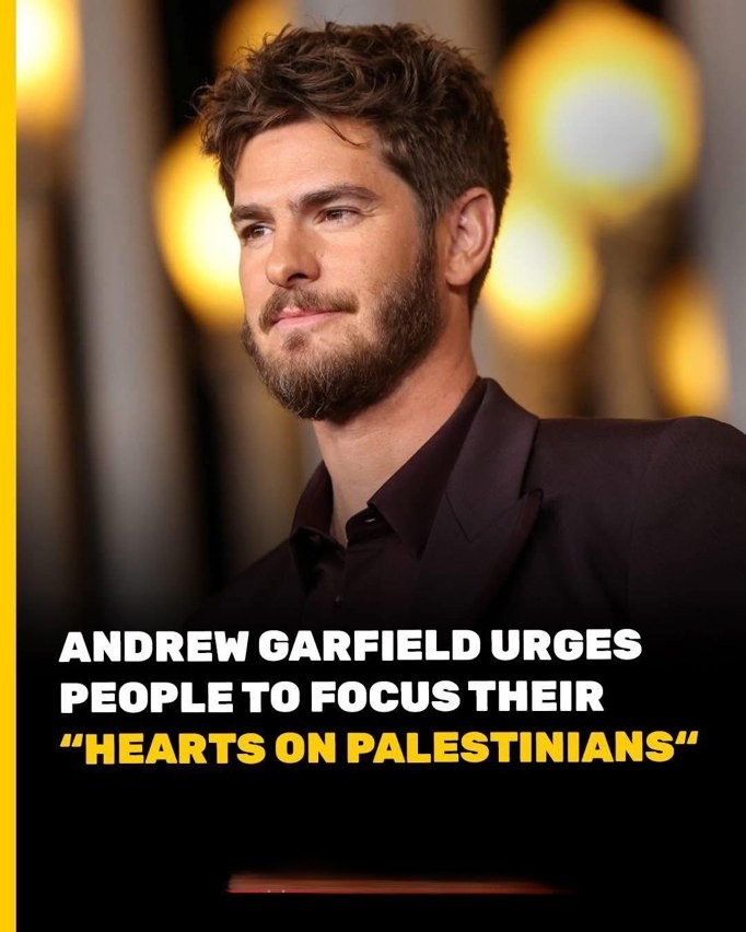 Famous actor Andrew Garfield shows solidarity with Palestine.