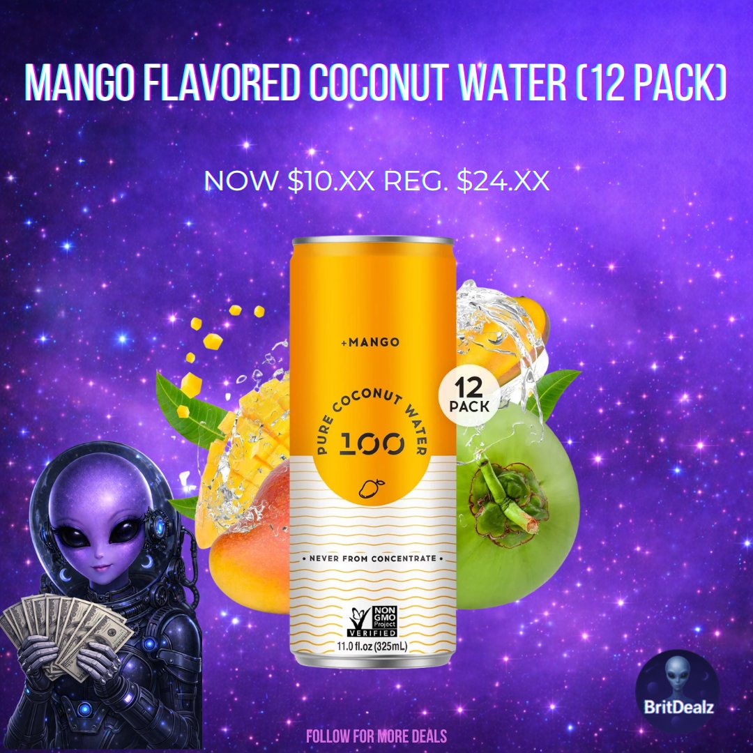 brittneys_deals's tweet photo. 🥭🥥 100 Coconuts Mango Flavored Coconut Water (12 pack)
Only $10.xx
Non-GMO, no preservatives, refreshing hydration!
Perfect for workouts, school lunches, or daily hydration.
🔗 https://t.co/oZrrxm3l5N or go to my website https://t.co/e9ALo5Ls5D
#MangoFlavored #CoconutWater #HealthyHydration #NonGMO #RefreshingDrink
#ad
