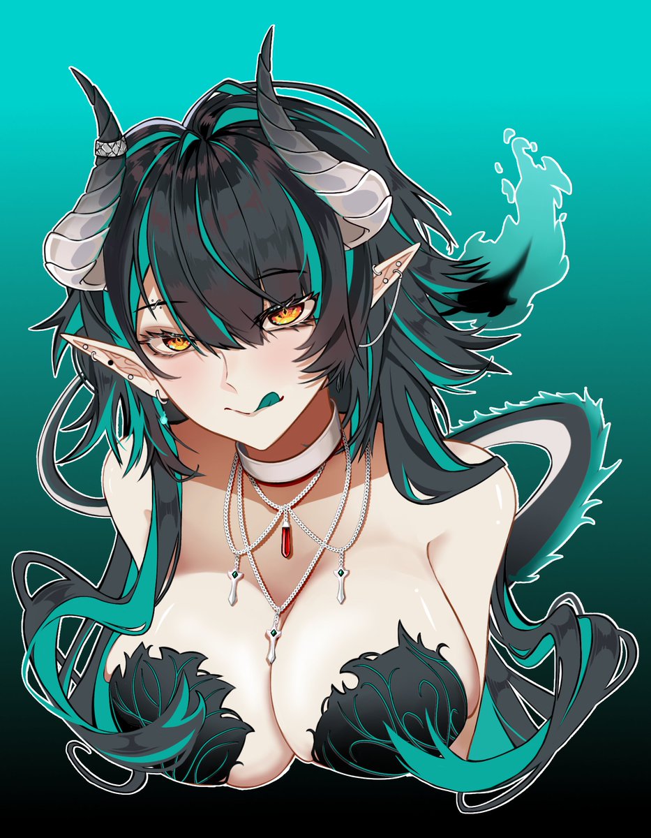 Your soul looks so... divine~ Can I have just one taste? 🔥

🎨: #LyrisSama 

❍〈 #AshiraArts | #Vtuber | #VtuberEN 〉❍