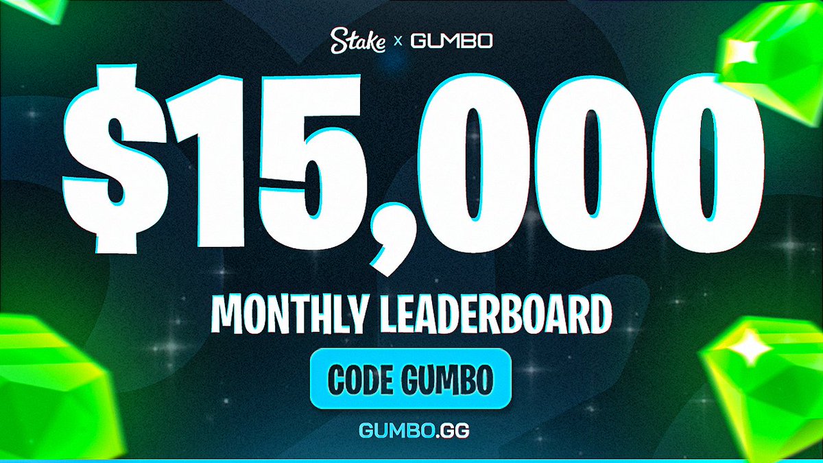 🏆 $15,000 <a href="/Stake/">Stake.com</a> Monthly Leaderboard 🏆

♻️+ Tag 2 Friends = $100 Giveaway
📬 Need help joining? DMs open!
🔗 gumbo.gg/leaderboards