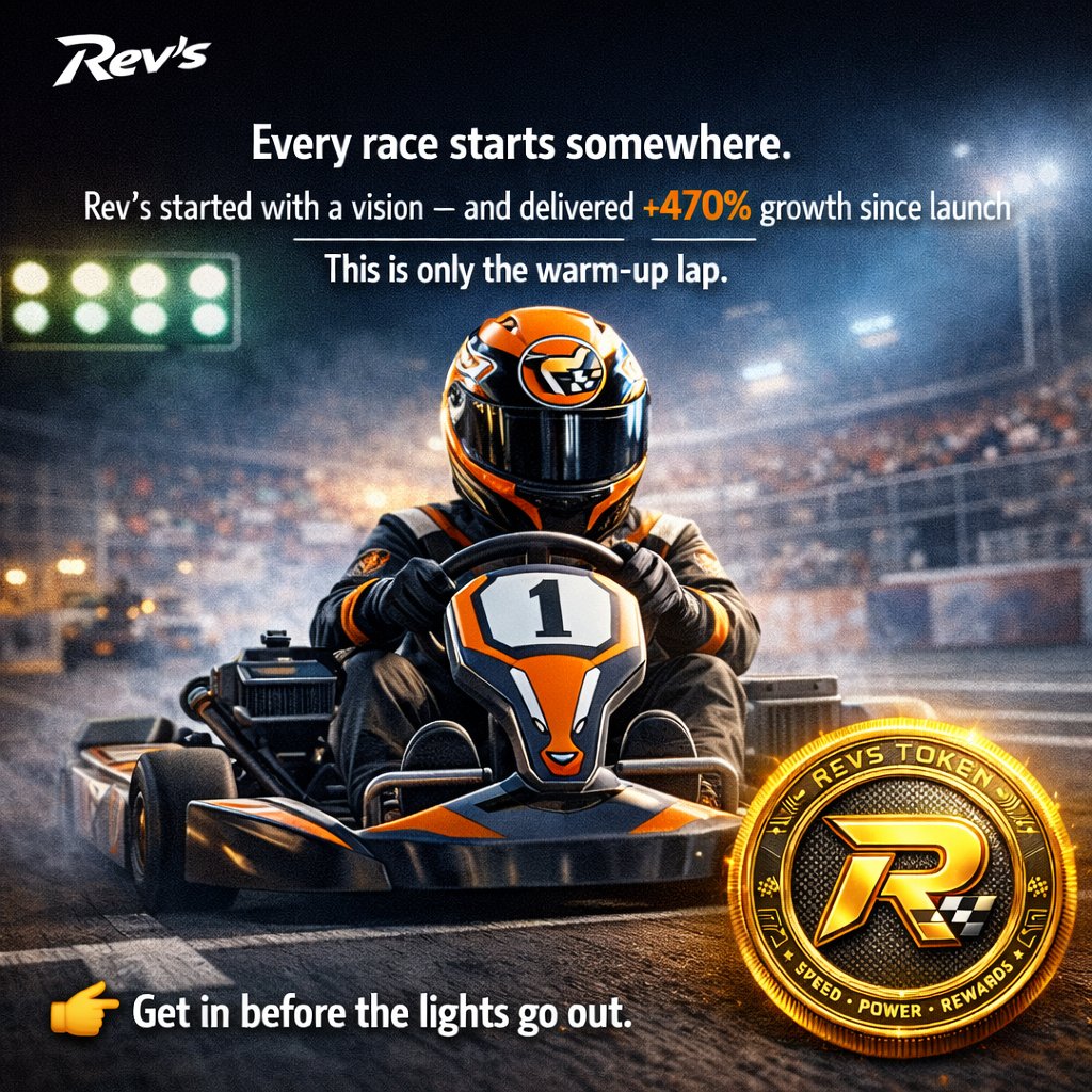 revstoken's tweet image. 1️⃣ Karting · The Start

Every race starts somewhere.
Rev’s started with a vision 
growth since launch +400%
Still low MC
This is only the warm-up lap.
👉 Get in before the lights go out.
CA: 0xD73d6520Ee80f39Bf2071E57e11d1F2a549d2935

#Revs #CryptoWithPurpose #Motorsport