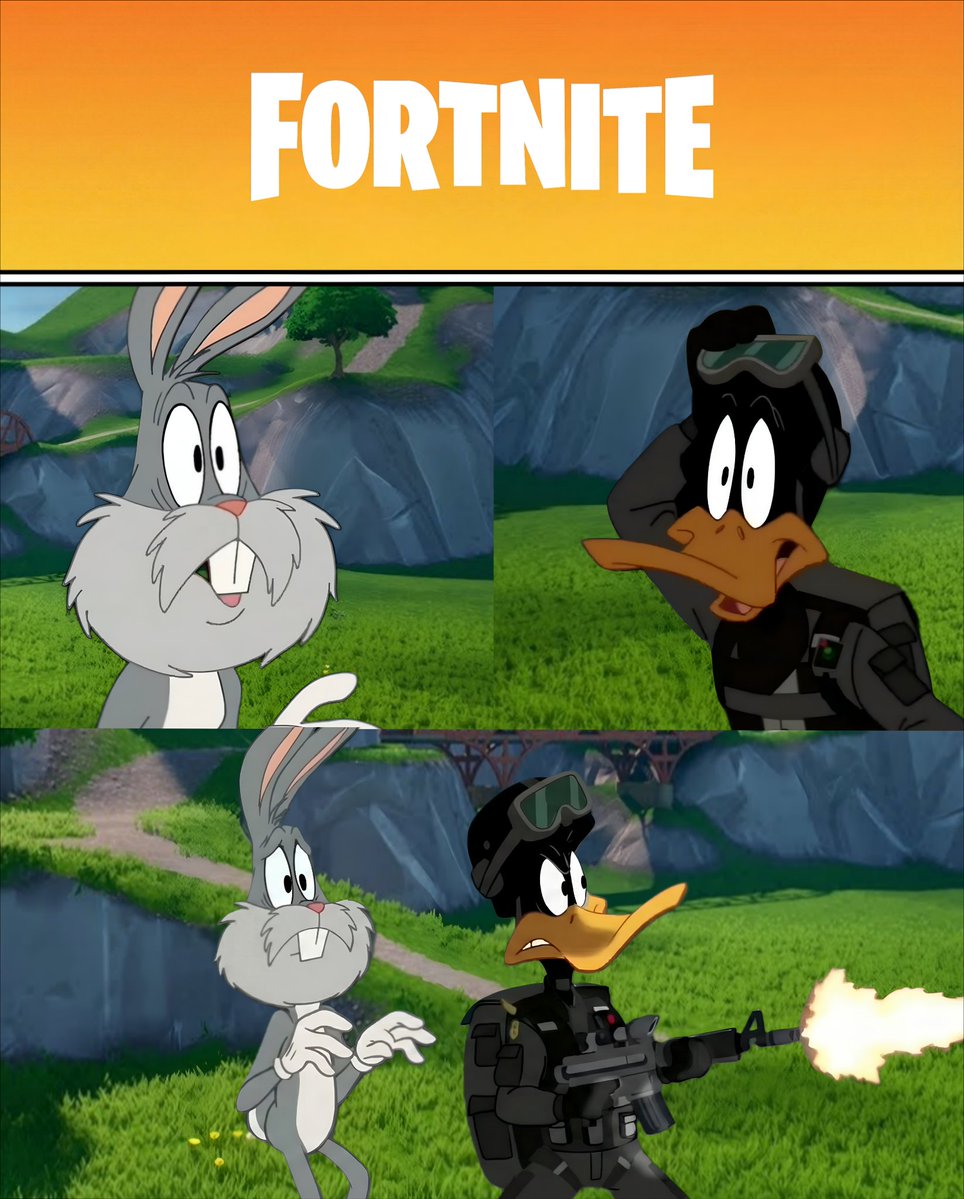 ¿Lucas?

¡¿Bugs?!

¿Qué estás haciendo en Fortnite?

¿¡TÚ QUÉ HACES EN FORTNITE!?