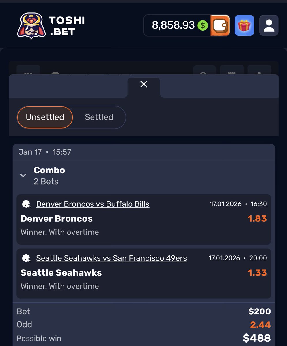 untaxxable's tweet image. Playoff football anyone? 

Use code: taxes btw 

toshi.bet/r/taxes