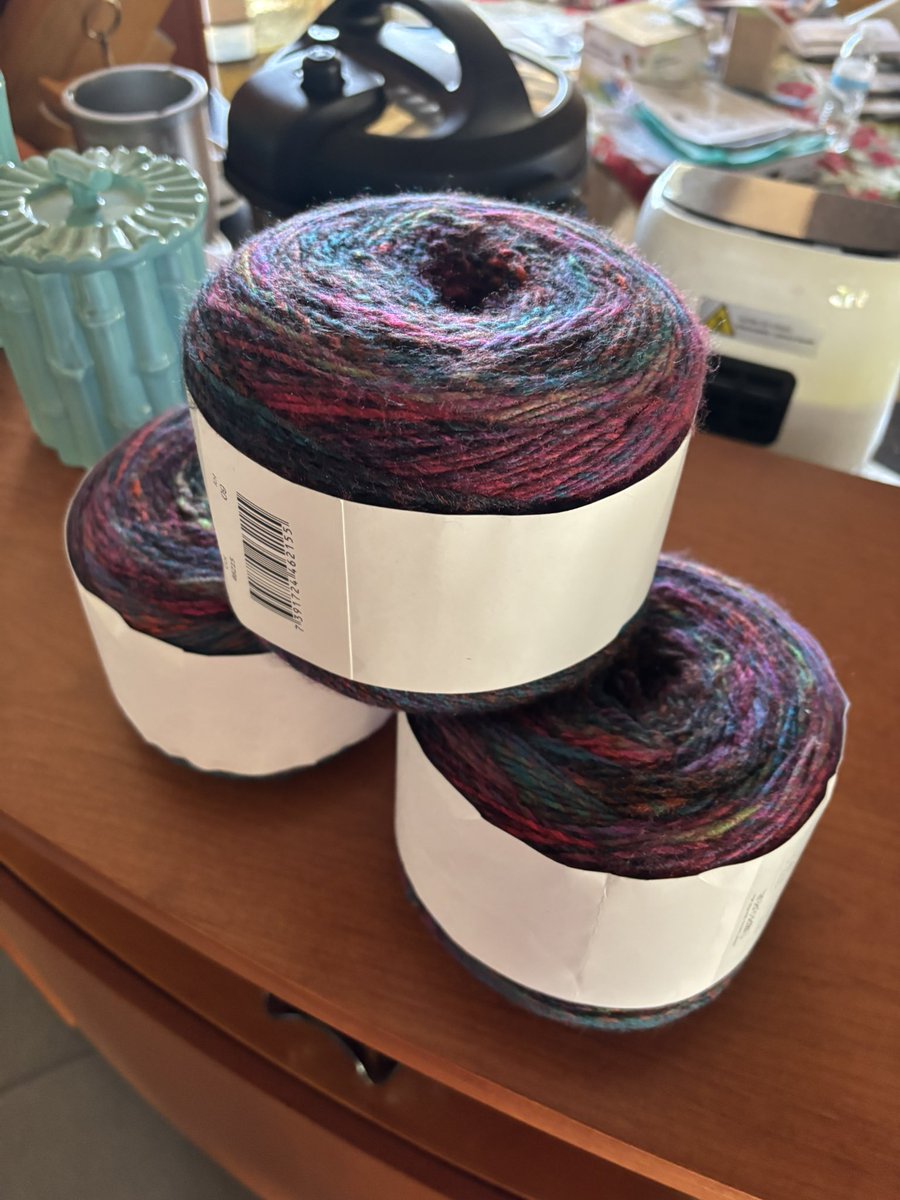 JamieClass5's tweet image. Just for fun, check out this fancy yarn I bought to make a sweater for my granddaughter….

It was CHEAPER to order internationally from DENMARK, than to buy from a US shop.

Trump’s tariffs in action!