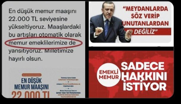 sevdacevir80225's tweet photo. Aylardır bir 3600 gösterge veremediniz.
Konuşurken bol konuşuyorsunuz.icraat yok
Memur eml maaşlarının  yarısına kondunuz.
Sizlerde maaşlarınızın yarısını almayın tasarruf yukardan başlar.
Kendinize %200 zam yaptınız utanma varmı?
#BirinciDereceye3600 
#EmekliMemuradaSeyyanen https://t.co/pXWXhsIIxl