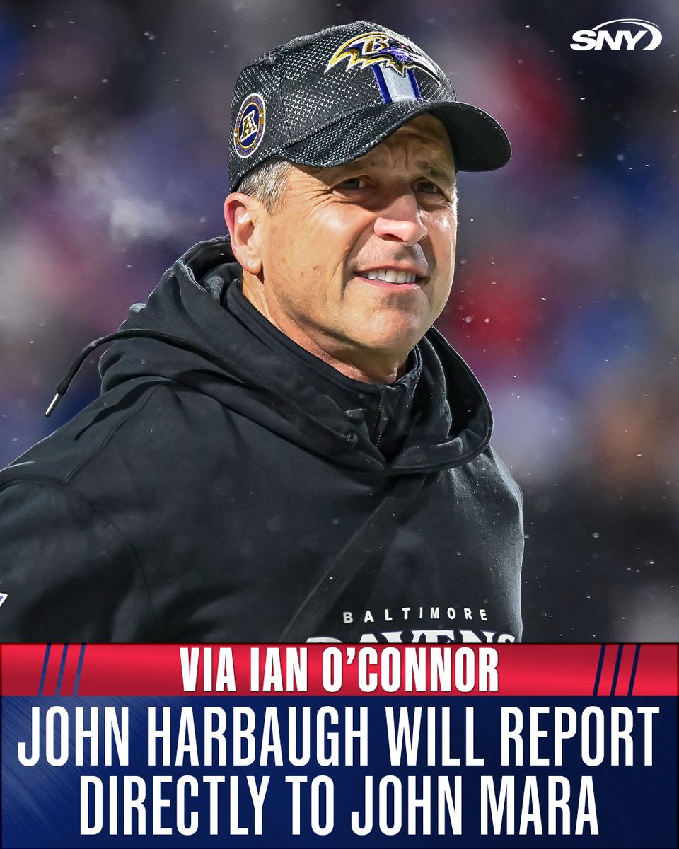 SNYGiants's tweet image. John Harbaugh tells @Ian_OConnor that he will report directly to John Mara as the Giants' head coach.

The Giants previously had their head coach report to the general manager.