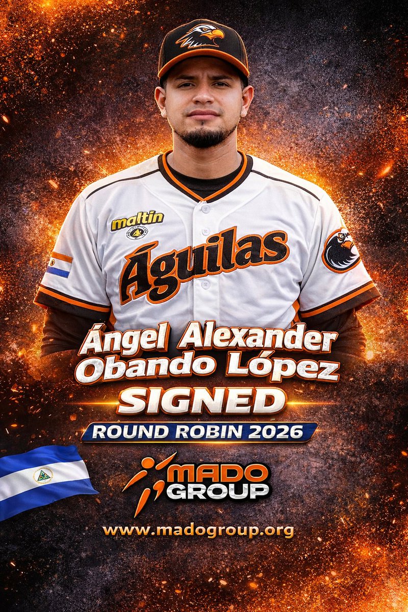 Mado Sports Business Group LLC, anuncia la firma del Jugador Profesional; Ángel Alexander Obando López, @angel_buhito19, con Águilas Zulia BBC, @aguilasoficial, para jugar el Round Robin, Temp- 2026.
Sinceramente
Odam E Villegas Ortega
Mado Sports Business Group LLC
Presidente